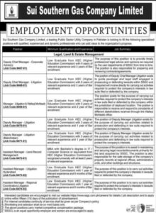 Sui Southern Gas Company Limited Jobs
