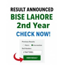 BISE Lahore 12th Class Result 2025 | Check 2nd Year Result Online